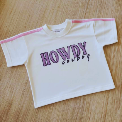 Howdy Cowboy Oversized Girls Tee