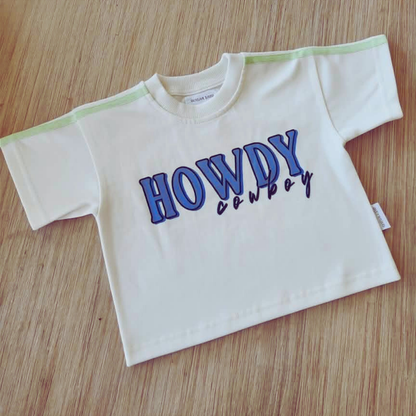 Howdy Cowboy Oversized Boys Tee