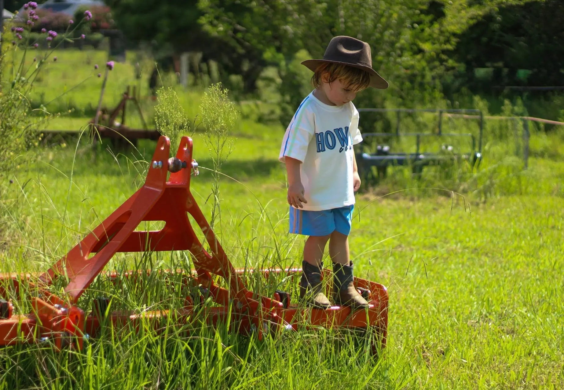 Howdy Cowboy Oversized Boys Tee SkylarLane