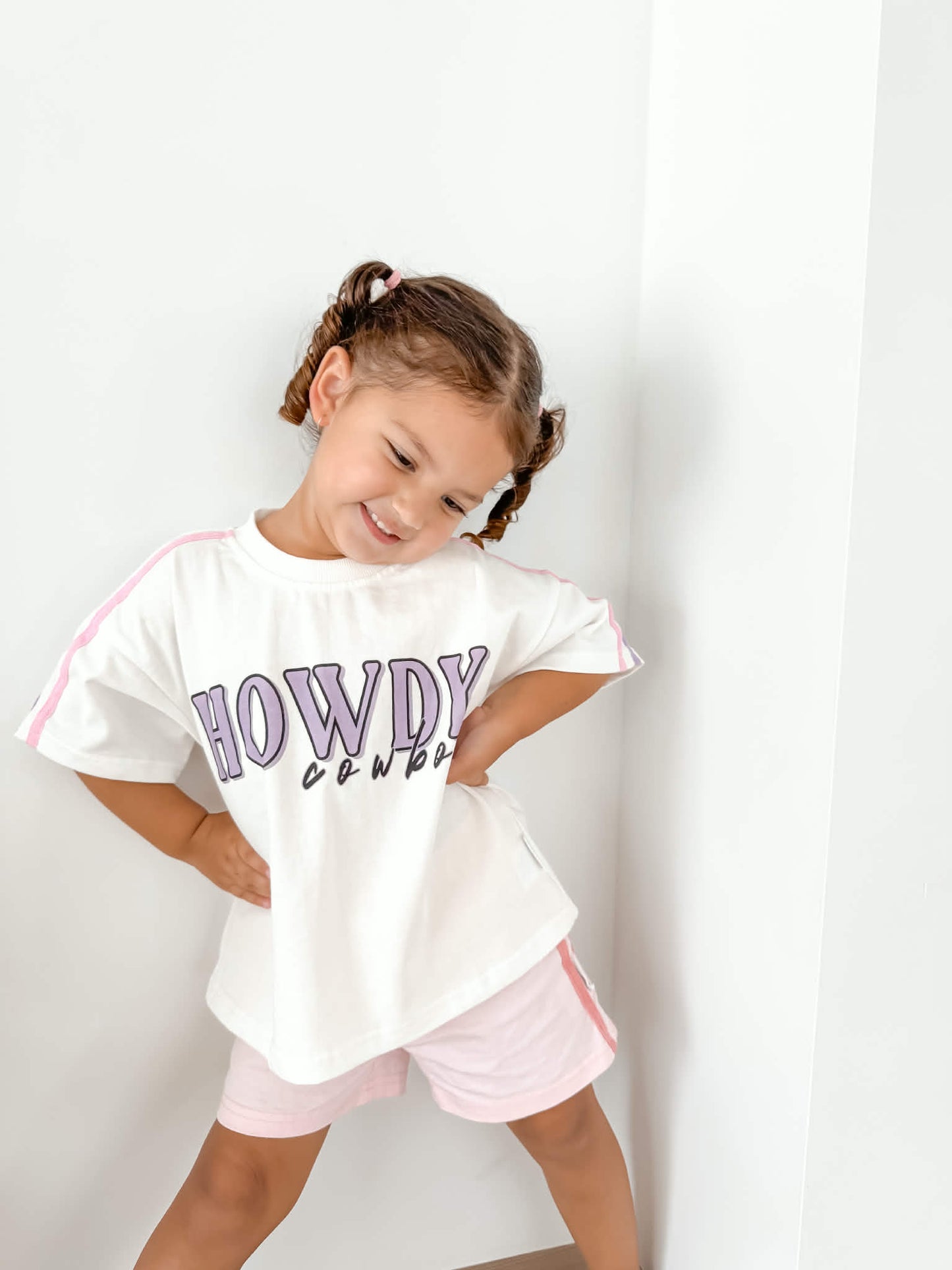 Howdy Cowboy Oversized Girls Tee