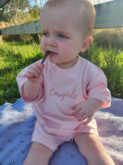 Cowgirls Over Sized Tee and Short Set