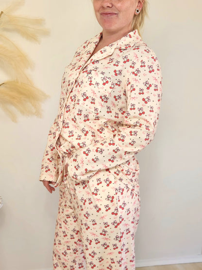 Adult Cotton Cherry Bow-tie Set