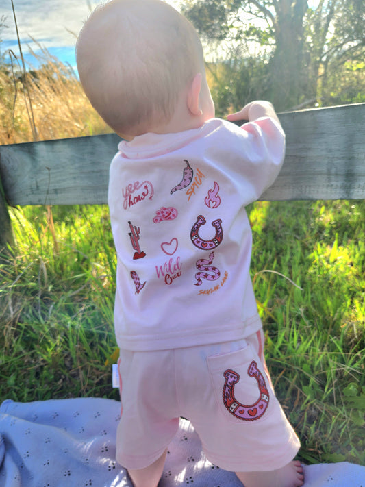 Cowgirls Over Sized Tee and Short Set